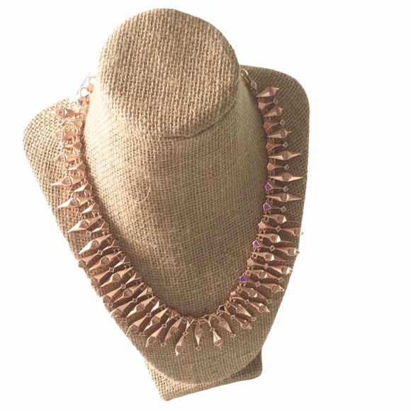 new Kendra Scott® 𖣔 Intricate Articulating Crystal Collar Necklace 𖣔 Rose Gold - Picture 5 of 9